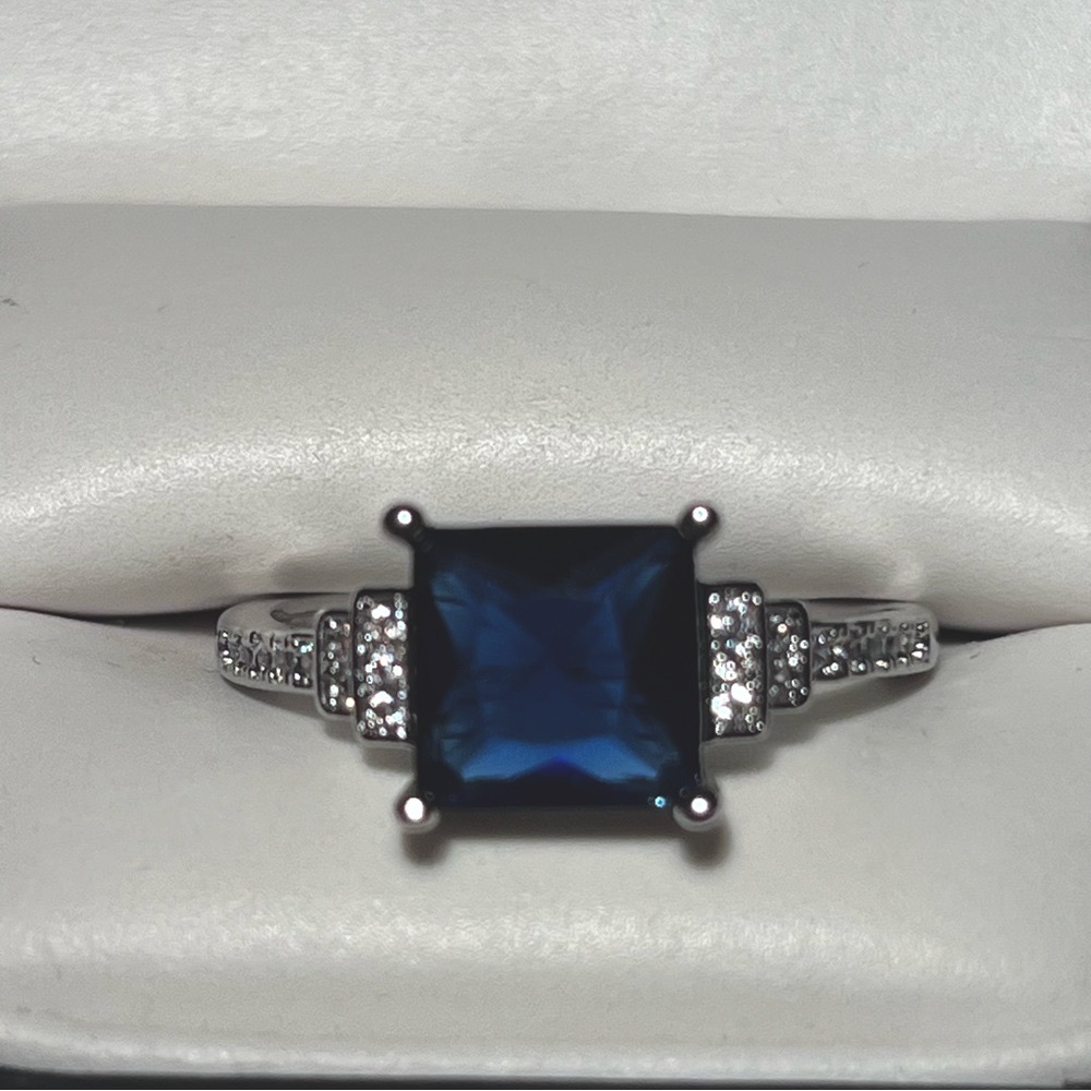 925 Sterling Silver Sapphire Ring